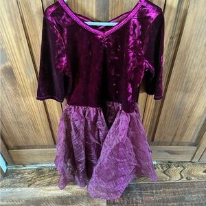 Dot Dot Smile Velvet and Tulle Dress - Burgundy